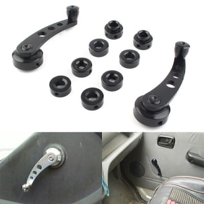 2Pcs Universal Aluminum Alloy Window Handle Winder Riser Winder Crank Riser blk