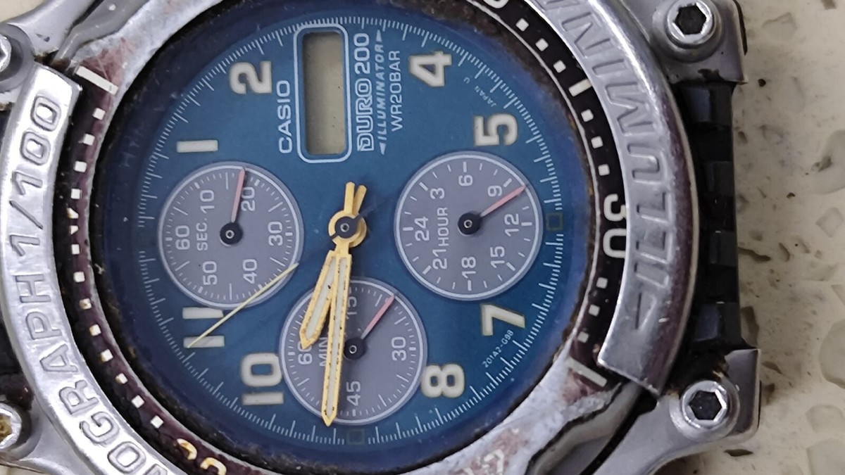 CASIO DRO-212 DURO 200 ANA/DIGITAL CHRONO WATCH PILOT NOT WORK FOR