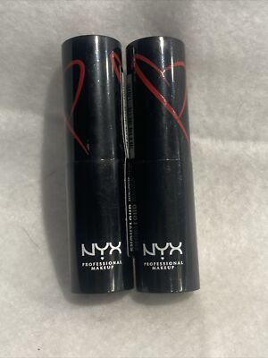 Lot Of 2 NYX Shout Loud Satin Lipstick SL SL08 Cherry Charm