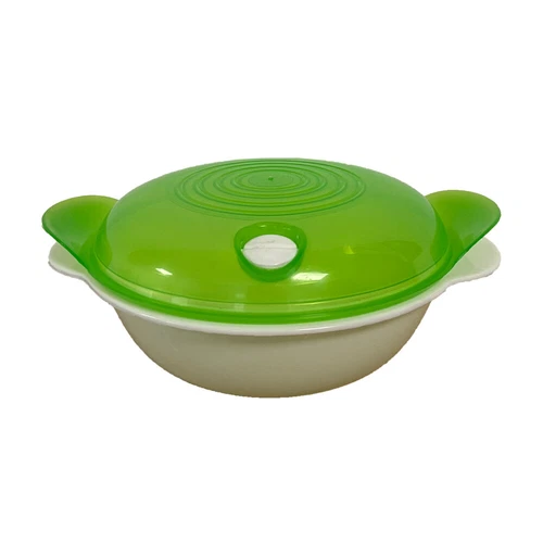 Centini Microwave Can with Vent Valve Dishwasher Safe 0.85L Green 2Pcs