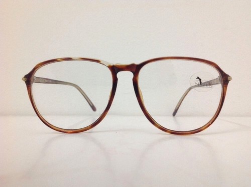 Sover Occhiale Da Vista Vintage 1985 Plastica Marrone Miele Rotondo Goccia - Foto 2 di 12