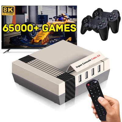 Retro Game Console with 65000+Games,Super Console CUBE X3 Video Game Console wit