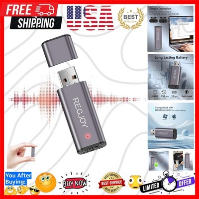 64GB Digital Voice Recorder USB Recording Device with 750Hrs Storage Capacity...