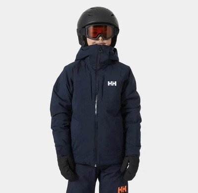 Helly Hansen boys size 14 JR Alpha Insulated Waterproof Ski Jacket Navy Blue