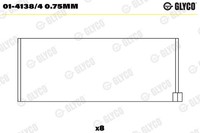 Glyco 01-4138/4 0.75Mm Pleuellager FüR Aro,Dacia,Daf,Iran Khodro,Mahindra,Mahind