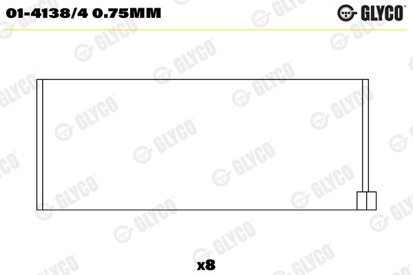 Glyco 01-4138/4 0.75Mm Pleuellager FüR Aro,Dacia,Daf,Iran Khodro,Mahindra,Mahind-image