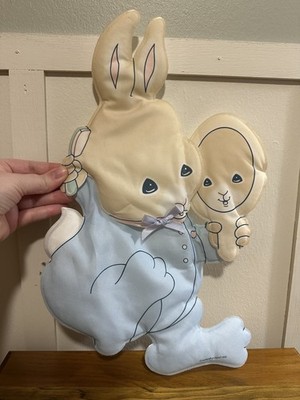 Vintage 1980 DOLLY TOY Soft Wall Hanging THE O HARE FAMILY Pastel Bunny Rabbit