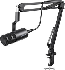 MAONO XLR Podcast Dynamic Microphone, Cardioid Studio Mic with Boom Arm for Voca
