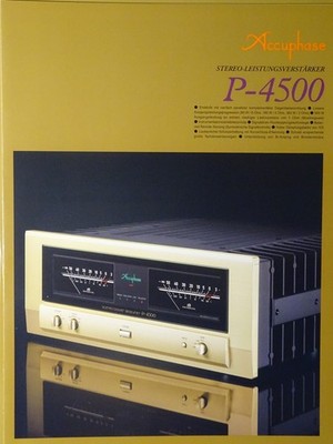     Accuphase P-4500 Prospekt in deutscher Sprache. Sehr guter Zustand    