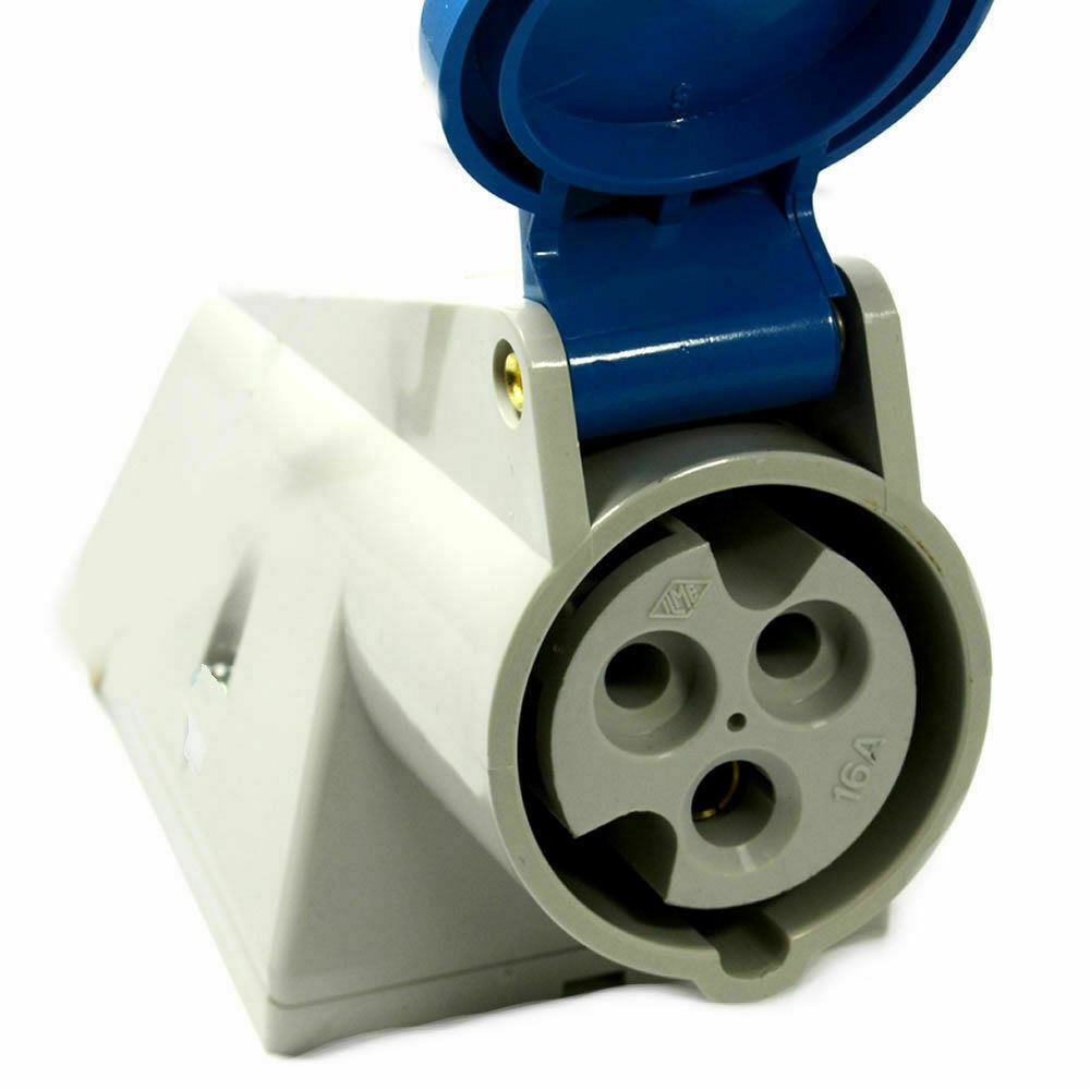 Caravan Site Power Surface Mount SOCKET 240V 16A Blue IP44 [006405]