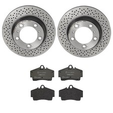 Brembo Rear Brake Kit 299mm Disc Rotors Low-met Pads For Porsche 996 911 99-08