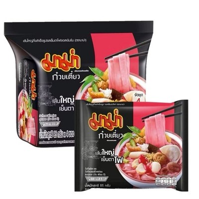 4X MAMA Thai Instant Boat Noodles Yentafo Small Rice Noodles 87g,
