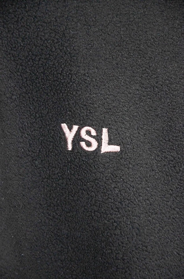 Pull polaire quart zippé Yves Saint Laurent Jeans - noir/gris - taille L - Photo 3/4
