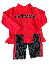 Adidas Girls' Youth 2-piece Active Set Pink Sweater  Black Multi, 3T NWOT