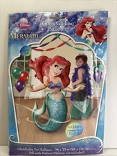 Vtg Disney Little Mermaid Ariel Foil Giant Gliding 53” Party Balloon Airwalker