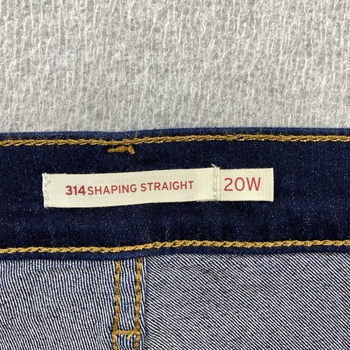 Pantalones de mezclilla Levis 314 para mujer 20W 40x31 moldeadores rectos elásticos lavado oscuro azul - Imagen 12 de 17