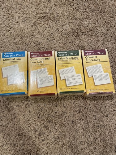 4 Emanuel Law In A Flash Flash Cards Set Criminal Law, Procedure, Constitutional