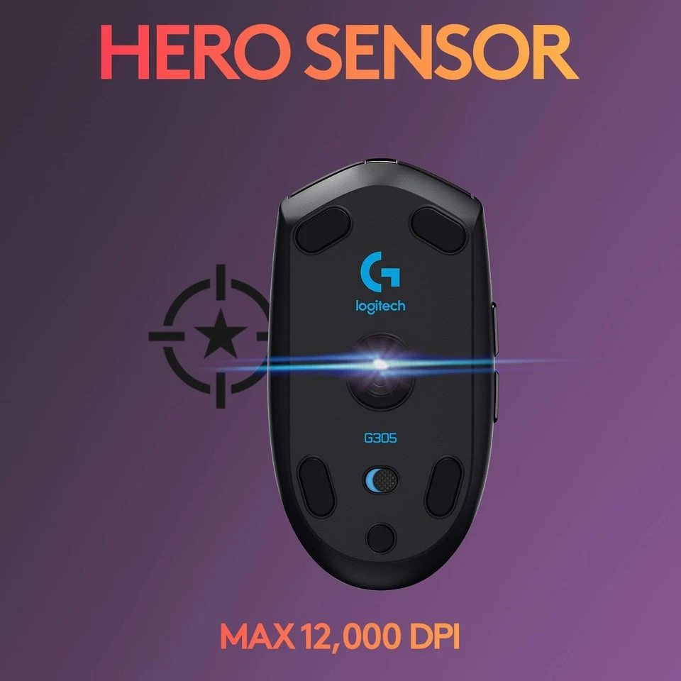 Ambidextrous G305 LIGHTSPEED Mouse: Exceptional 12,000 DPI for Competitive Play - Image 4 of 4