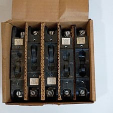 Qty of 5 Heinemann CF1-G3-U 15A Circuit Breaker 1-Pole 120/240V AC Thermal