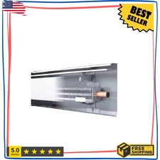 4feet Hot Water Baseboard Heater with Assembled Element and Enclosure in - White