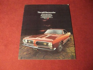 1968 Plymouth Barracuda Sales Brochure Booklet Catalog Original