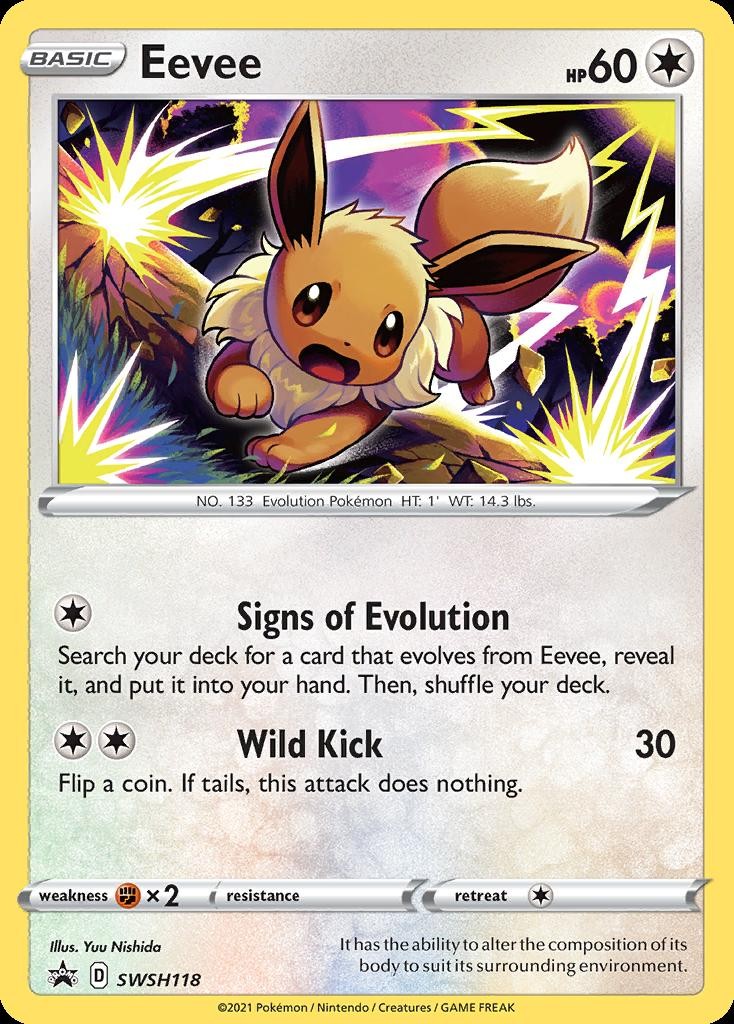 Pokemon Eevee (SWSH118/332) SWSH Black Star Promos LP HOLO