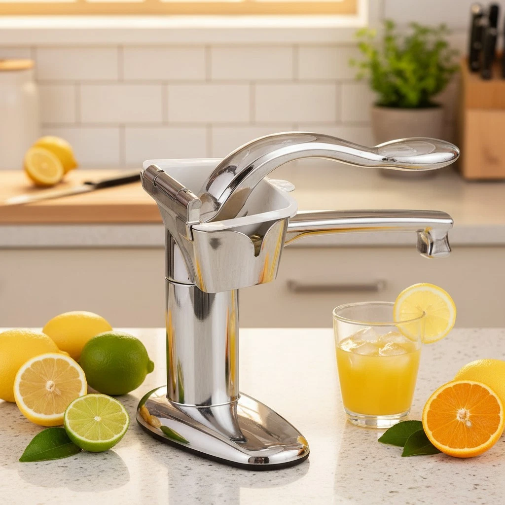 Stainless Steel Lemon Squeezer - Heavy Duty Manual Citrus Juicer, Easy Clean
Opens in a new window o