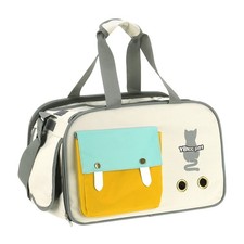 Soft-Sided Cat Carrier Travel Pet Carrier Breathable Dog Carrying Case Beige