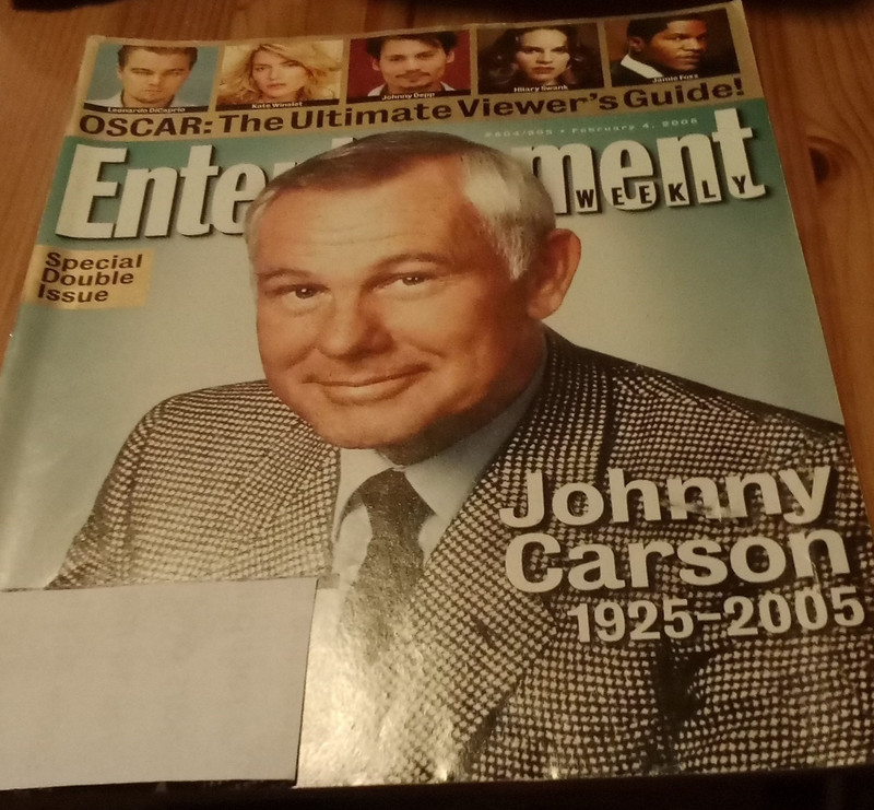 Lot Set 3 Entertainment Weekly EW Magazines Oscars 2005 Johnny Carson Swank
