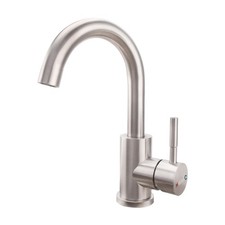 Bathroom Faucet Single Hole, 304 Stainless Steel Bar Sink Faucet, Brushed Nic...
