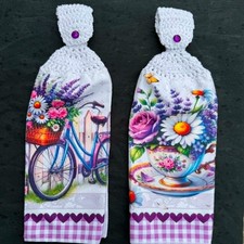 Decorative Crocheted Top Tea Towels
