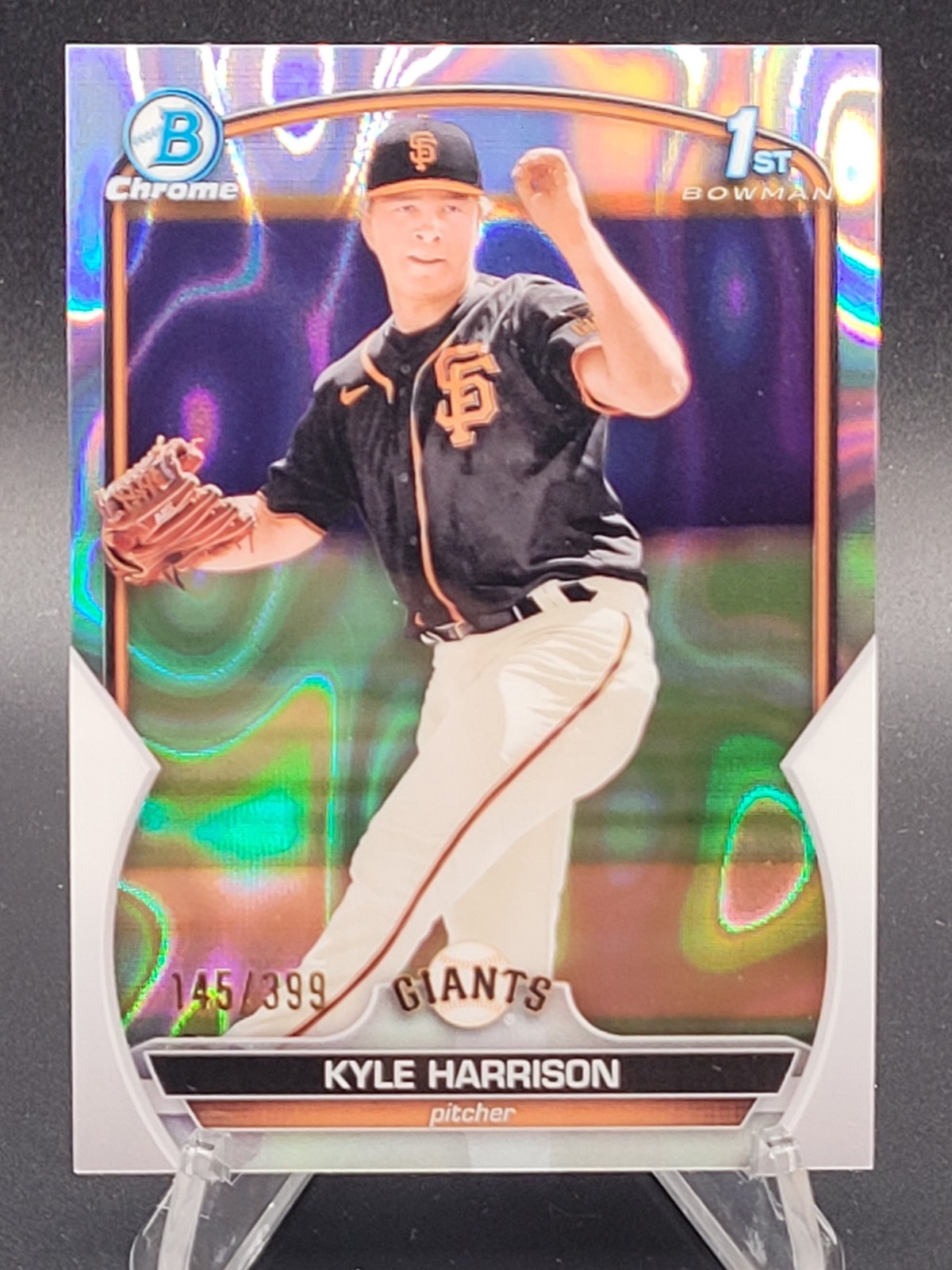 2023 Bowman Chrome Prospects Kyle Harrison #BCP-93 Lava Refractor /399 (RC)