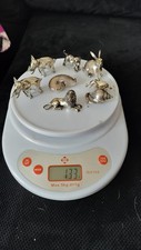 Lotto miniature animali argento 925 elefante leone coniglio E Altri vintage 133