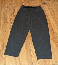 Vuori Mackenzie Pants Womens Size M Black Wide Leg Cotton Sweatpants 25.5"