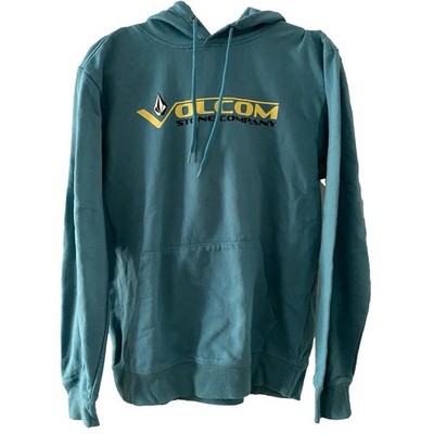 Vintage Volcom Stone Company Hoodie Men's Blue Pullover Logo