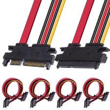 22Pin 7 15 SATA Data Power Combo Extension Cable Male To Female 50CM 4 PCS