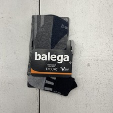 Balega Socks Mens Medium Black Charcoal Enduro Midweight Low Cut V-Tech Running