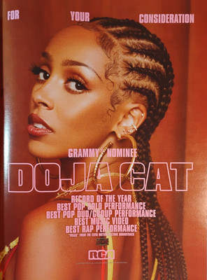 2022 DOJA CAT ORIGINAL (UNFRAMED) magazine PROMO AD 10 x 13