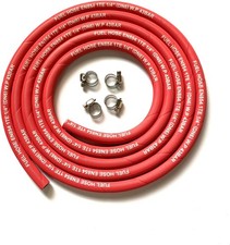 10FT Fuel Line Hose 1/4" inch, 4AN 6mm High Pressure Hose 10FT 1/4"IN Red