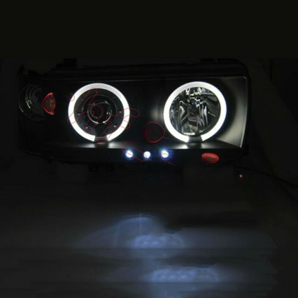 Faro negro LHD 2x para Toyota Land Cruiser Fj 80 1990 1991 1992 1993 1994-97 Foto 4 de 4