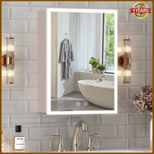 Bathroom Lighted Medicine Cabinet Recessed 3-dimming LED Medicine Cabinet Mirror