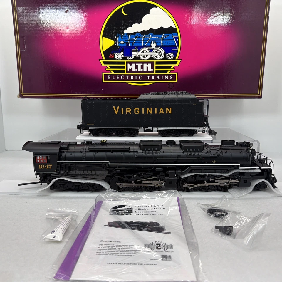 MTH Premier 20-3116-1 Virginian 2-6-6-6 Allegheny PS.2 O Used #1647 C&O C-7 READ - Image 2 of 4