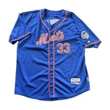 Majestic Jersey Mens XL/52 Blue NY Mets 2013 All-Star Game Matt Harvey #33 Sewn 