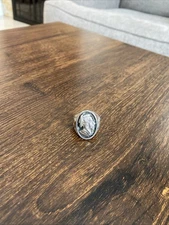 vintage G&S signed  Native American Silver Tone biker ring