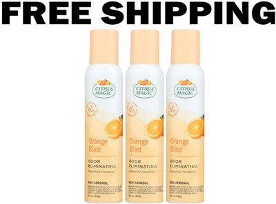 Citrus Magic Natural Air Freshener Spray Pack of 3 Citrus Odor Eliminator