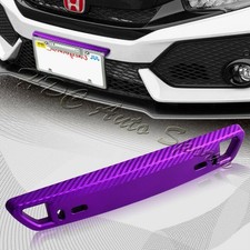 1 X Jdm Purple Carbon Look Bumper Front License Plate Holder Relocate Bracket 1 X Jdm Purple Carbon Look Bumper Front License Plate Holder Relocate Bracket