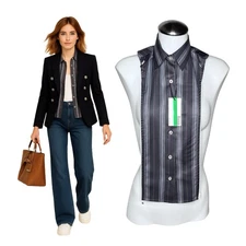 NWT Brunne Button Down Shirt DICKEY Compatible with Veronica Beard Blazers 00-14