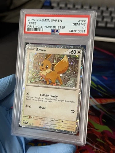 Pokemon Eevee 2025 Destined Rivals Black Star Promo #200 PSA 10 Gem Mint!