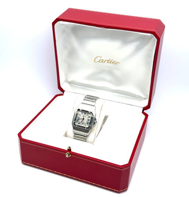 Cartier Santos Galbée Uhr Stahl Quarz 29x29mm Ref.:1564 +Box