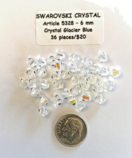 Swarovski Bicone Beads 5301 - 6mm - CRYSTAL GLACIER BLUE - 36 Pieces